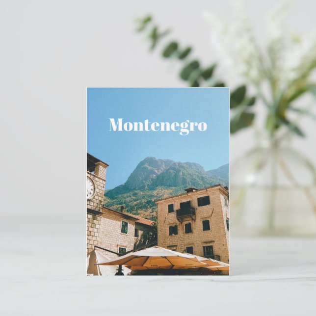 Postal Festiva Montenegro Cityscape  (Anverso de pie)