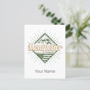 Postal Festiva Montpelier Vermont City Estados Unidos