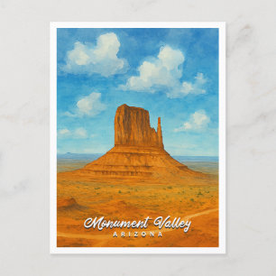 Postal Festiva Monument Valley AZ Desert View   Acuarela 