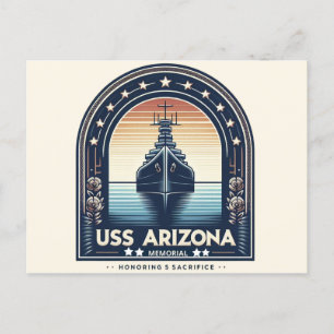 Postal Festiva Monumento conmemorativo a USS Arizona: Homenaje a