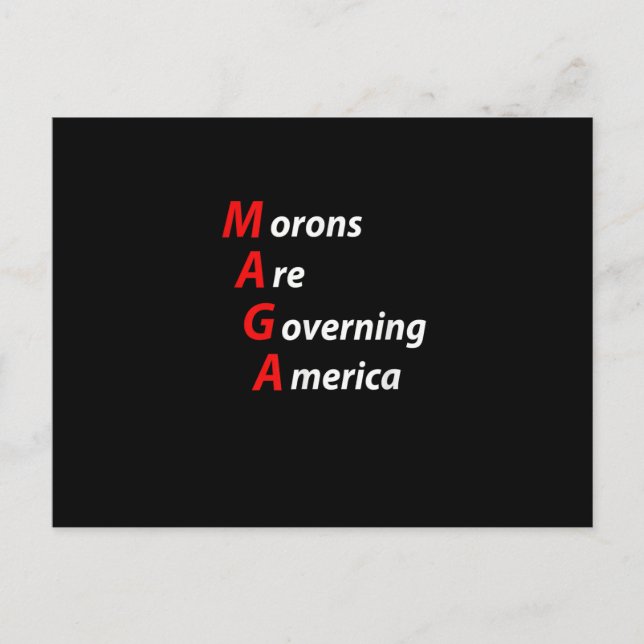 Postal Festiva Morons Are Governing America Anti Trump Political. (Anverso)