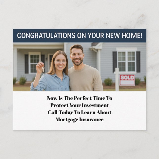 Postal Festiva Mortgage Protection Postcard for Insurance Agents (Anverso)