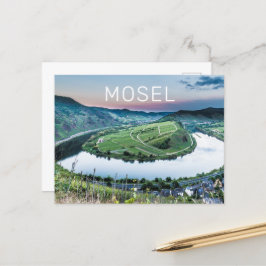 Postal Festiva Moselle Calmont Loop Bremm Sunset River Souvenir
