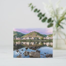 Postal Festiva Moselle Ediger Eller Sunset River Cochem Souvenir