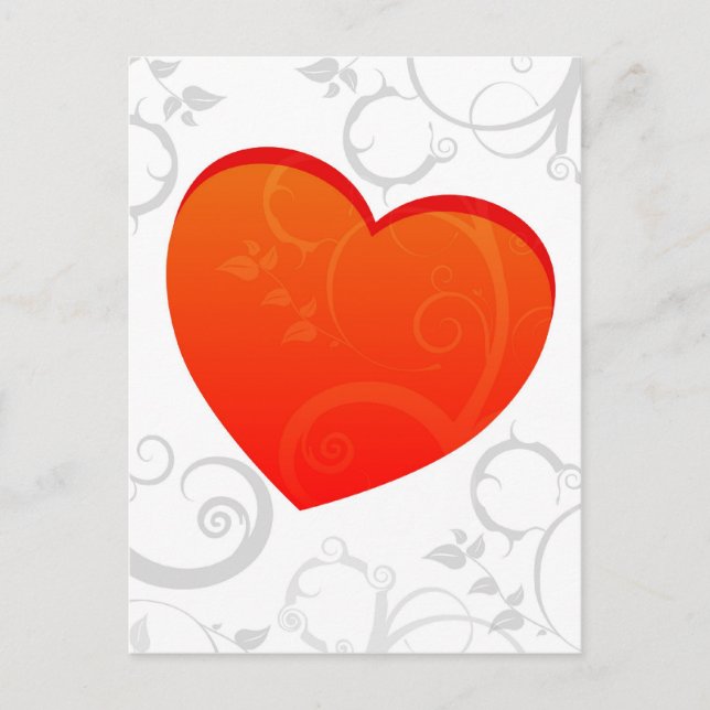 Postal Festiva Motif de San Valentín (Anverso)