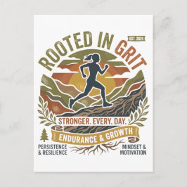 Postal Festiva Motivación para correr por senderos con gráfico re