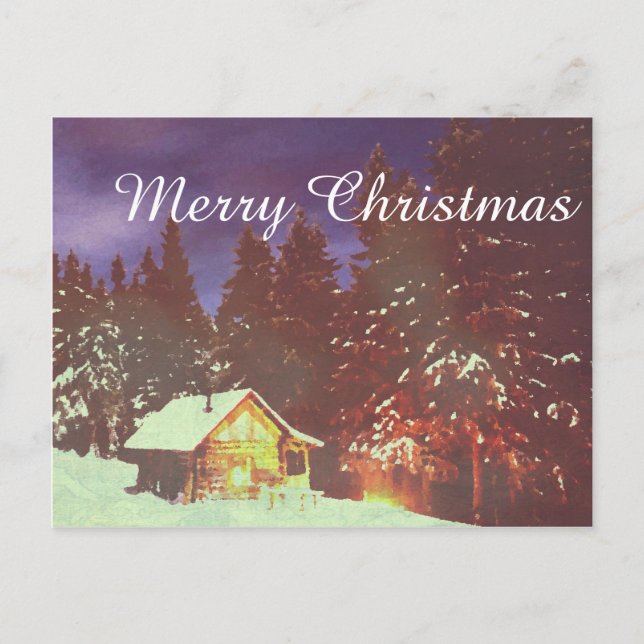 Postal Festiva Motivo para Navidades inviernos maravilla (Anverso)