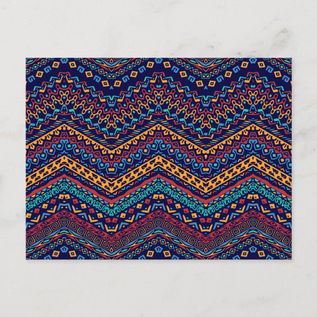 Postal Festiva Motivos étnicos (Anverso)