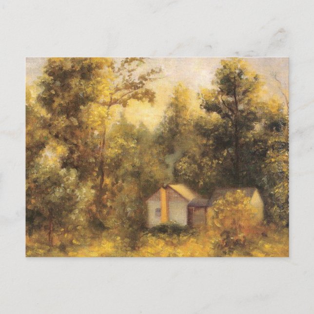Postal Festiva Motley del Paisaje de Arkansas de 1920 (Anverso)