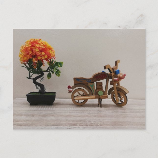 Postal Festiva motocicleta antigua 🏍️ (Anverso)