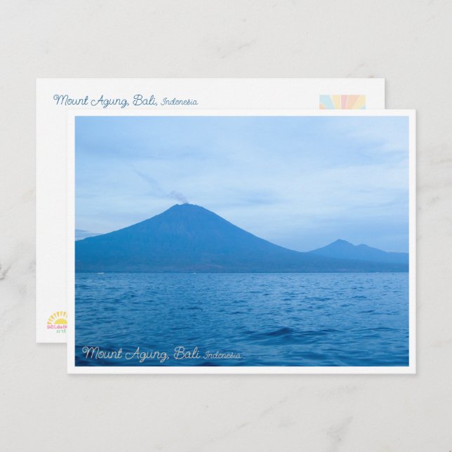 Postal Festiva Mount Agung Bali Sunrise Travel Postcard (Anverso / Reverso)