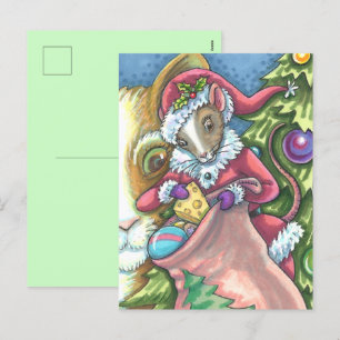 POSTAL FESTIVA MOUSE SANTA TRAE BUENOS REGALOS DE NAVIDADES DE GA