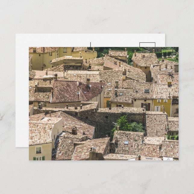 Postal Festiva Moustiers Sainte Marie Francia (Anverso / Reverso)