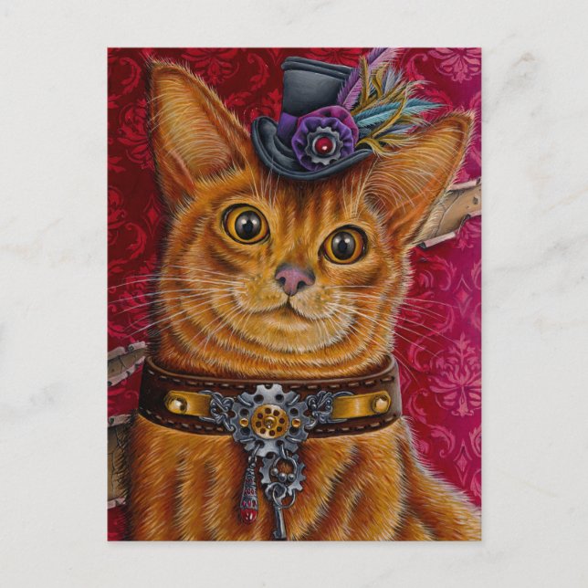 Postal Festiva "Mr. Meowington" postcard (Anverso)