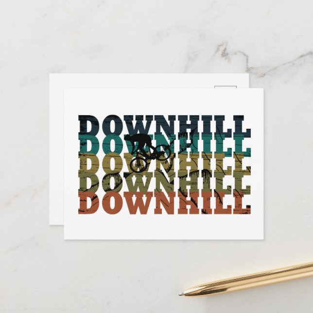 Postal Festiva MTB descendente (Anverso/Reverso In Situ)