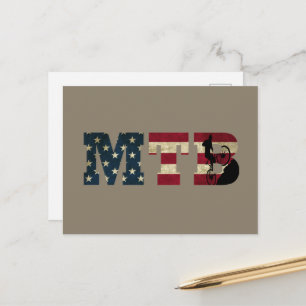Postal Festiva Mtb US bandera vintage