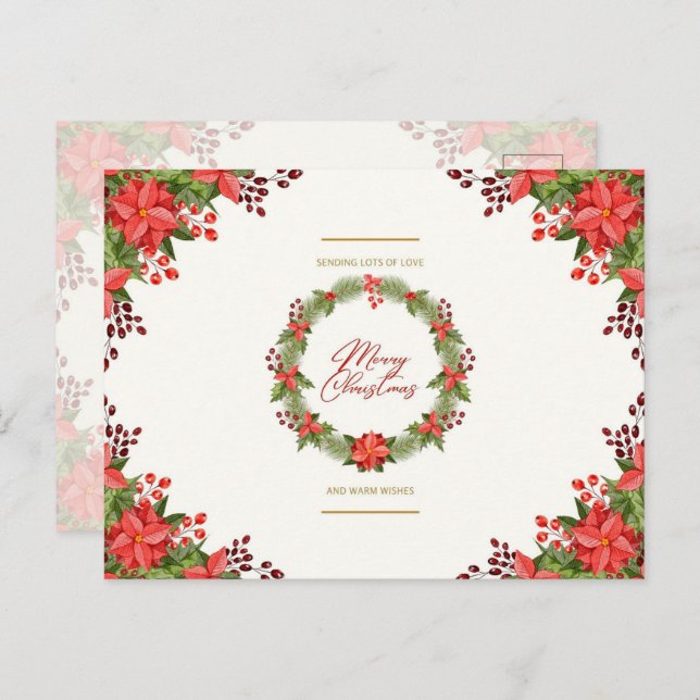 Postal Festiva Mucho amor (Anverso / Reverso)