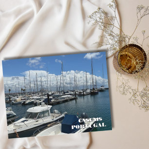 Postal Festiva Muelle de barcos en Cascais Portugal, Fotografía d