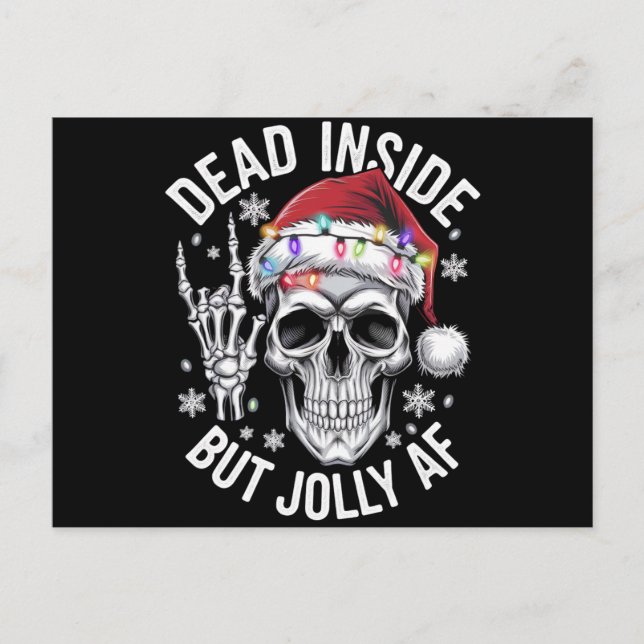 Postal Festiva Muertos Dentro Pero Navidades De Jolly AF Dan Esqu (Anverso)