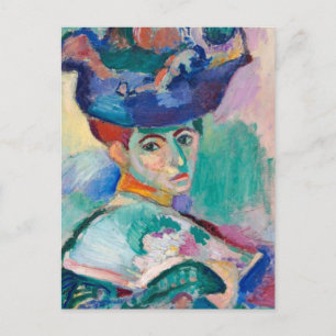 Postal Festiva Mujer con Gorra de Henri Matisse
