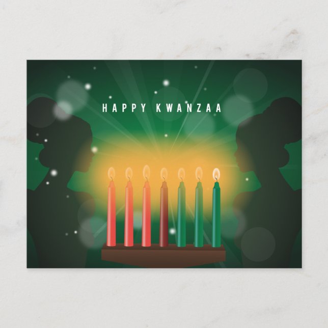 Postal Festiva mujeres africanas felices kwanzaa (Anverso)