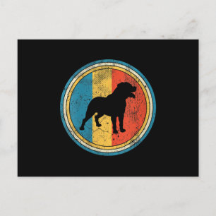 Postal Festiva Mujeres Amante Perro Rottweiler Angustiado