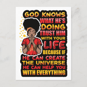 Postal Festiva Mujeres cristianas negras melanin sista amigas