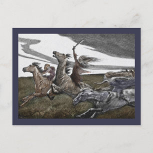 Postal Festiva Mujeres guerreras en los testículos