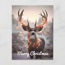 Mule Deer y Luces Navidades