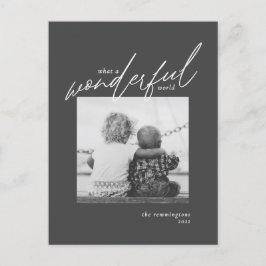 Postal Festiva Mundo Maravilloso Navidades simples de fotografía 