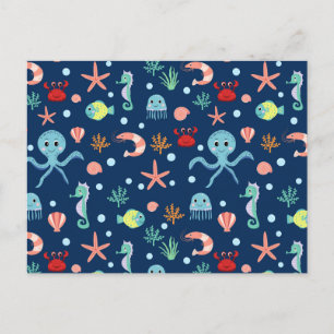 Postal Festiva Mundo Marino