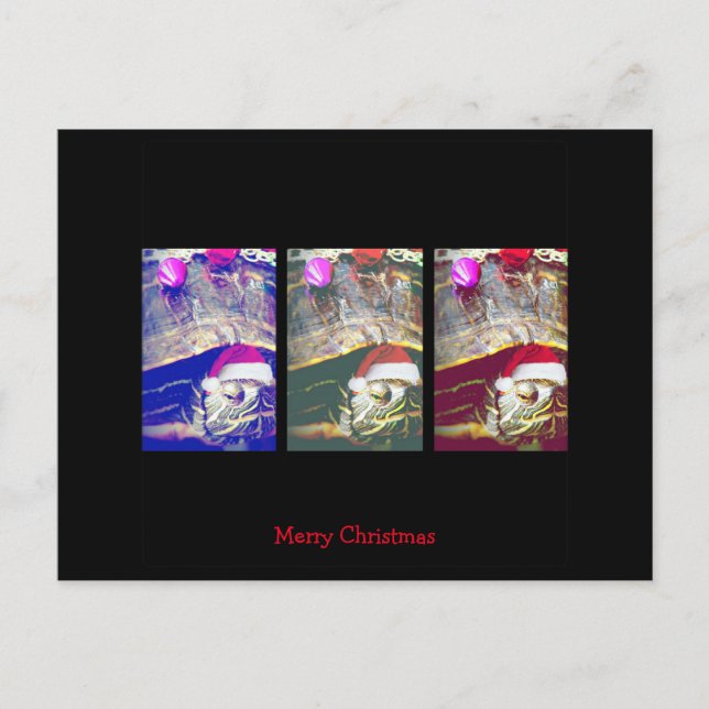 Postal Festiva Murtle la tortuga de los Navidades (Anverso)