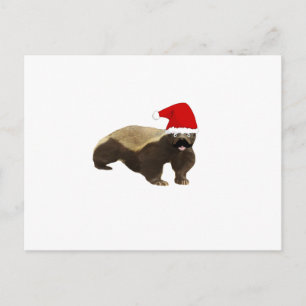 Postal Festiva Mustache Honey Badger Santa