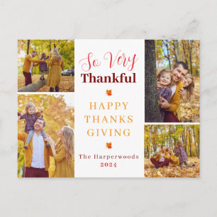 Postal Festiva Muy agradecido   Foto de la familia de Acción de G