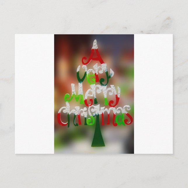 Postal Festiva muy alegres navidades (Anverso)