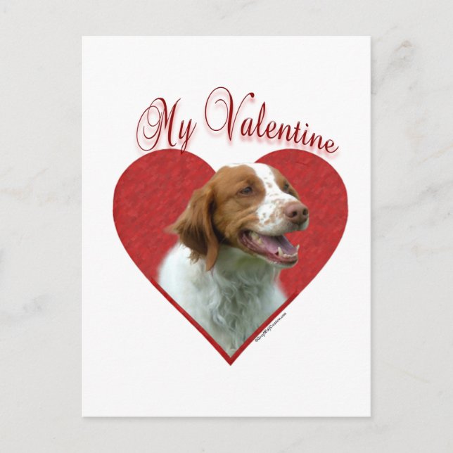 Postal Festiva My Brittany Spaniel Valentine (Anverso)