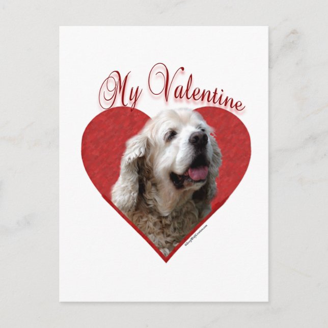 Postal Festiva My Buff Cocker Spaniel Valentine (Anverso)