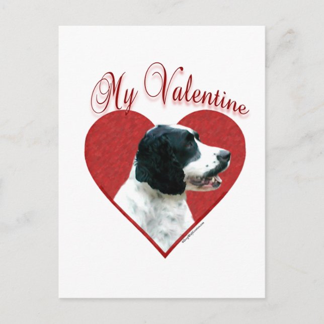 Postal Festiva My English Springer Spaniel Valentine (Anverso)