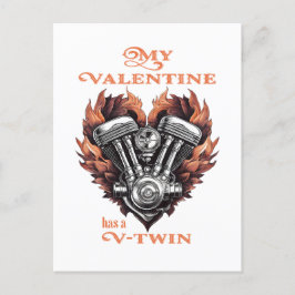 Postal Festiva My Valentine has a V-Twin, Biker style