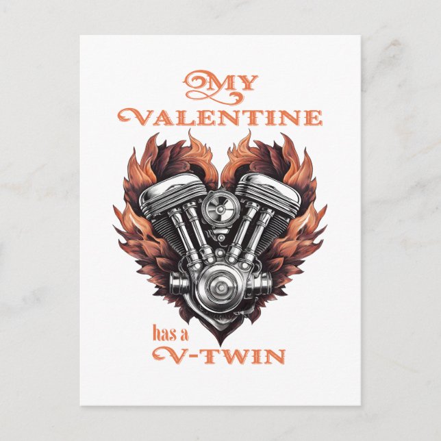 Postal Festiva My Valentine has a V-Twin, Biker style (Anverso)