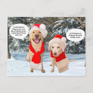 Postal Festiva Myrtie y Moses en los Navidades