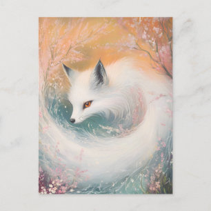 Postal Festiva Mystic Bloom Spring Fox Watercolor