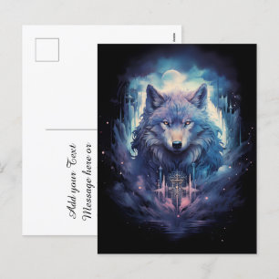 Postal Festiva Mystic Moon Wolf Guardian