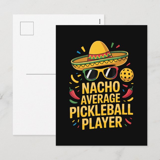 Postal Festiva Nacho Average Pickleball Player (Anverso / Reverso)