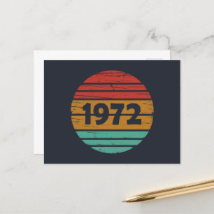 Postal Festiva Nacido en 1972, en un antiguo cumpleaños