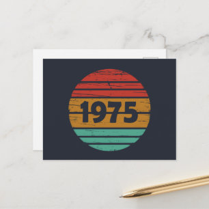 Postal Festiva Nacido en 1975, fiesta de 50 años de antigüedad