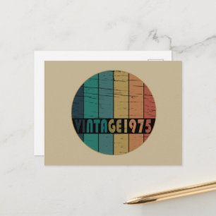 Postal Festiva nacido en 1975 vintage cumpleaños número 50