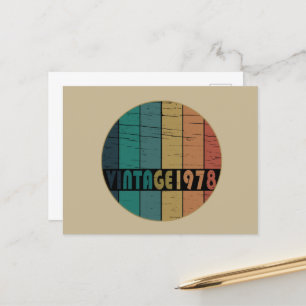 Postal Festiva Nacido en 1978, en un antiguo cumpleaños