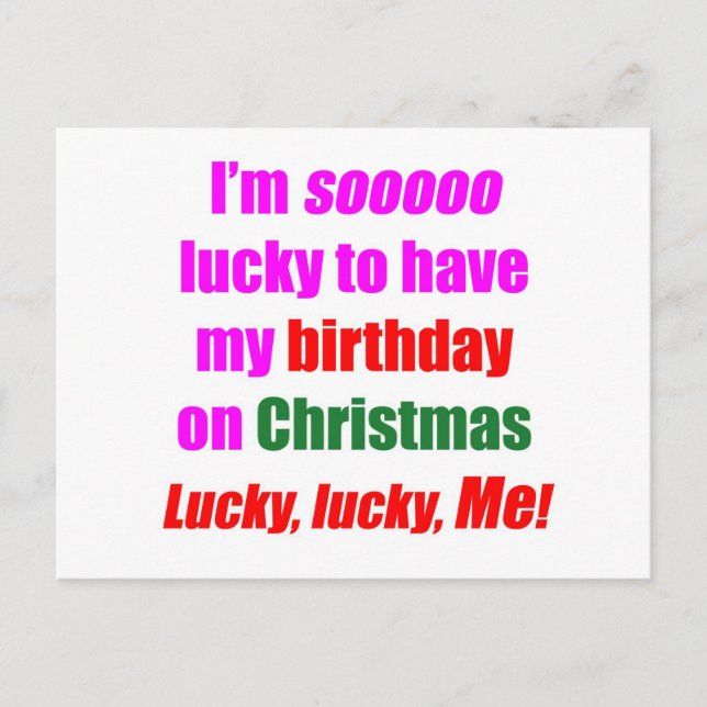 Postal Festiva Nacido sobre Navidades (Anverso)