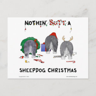 Postal Festiva Nada Más Que Navidades De Sheepdog